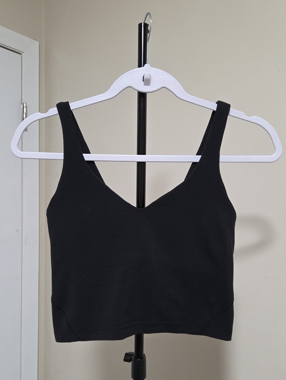 lululemon athletica Black V-Neck Crop Tank